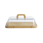 Bote  fromage avec cloche en verre et plateau en bambou 34 x 25. . . 164741
