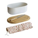 Bote  pain mtal & bambou avec couvercle / planche  pain et co. . . 164797