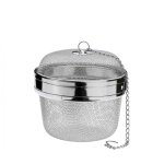 Boule  pices inox pm 6. 3 cm avec couvercle et chaine d'accrocha. . . 154386