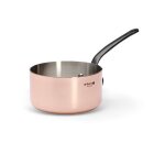 Casserole inocuivre en cuivre et inox queue fonte d'acier 16 cm 130738
