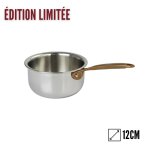 Casserole mini 12 cm castel pro 5 ply poign�e fixe cuivr�e 725720