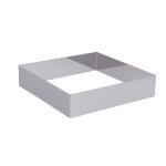 Cercle  entremets carr en inox h. 4, 5 cm - l. 24 cm 130163