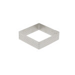 Cercle  tarte carr perfor en inox h. 2 cm - l. 7 cm 129118