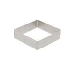 Cercle  tarte carr perfor en inox h. 2 cm - l. 8 cm 129119