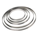 Cercle  tarte rond en inox  bord roul h. 2 cm -  30 cm 130804