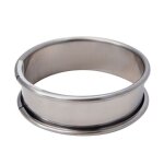 Cercle  tarte rond en inox  bord roul h. 2 cm -  14 cm 130796
