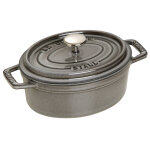 Cocotte en fonte ovale gris graphite 33 cm avec couvercle à bouto. . . 142972 Cocotte en fonte ovale gris graphite 33 cm avec couvercle à bouto. . . 142972