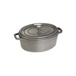Cocotte en fonte ovale gris graphite 37 cm avec couvercle à bouto. . . 142973 Cocotte en fonte ovale gris graphite 37 cm avec couvercle à bouto. . . 142973