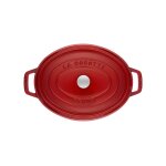 Cocotte en fonte staub ovale rouge cerise 23 cm avec couvercle à . . . 142863 Cocotte en fonte staub ovale rouge cerise 23 cm avec couvercle à . . . 142863