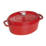 Cocotte en fonte staub ovale rouge cerise 27 cm avec couvercle à . . . 142981 Cocotte en fonte staub ovale rouge cerise 27 cm avec couvercle à . . . 142981