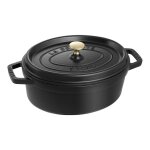 Cocotte ovale 29 cm noir mat 142426
