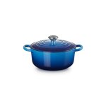 Cocotte ronde 20 cm azur 162366