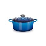 Cocotte ronde 24 cm azur 162368