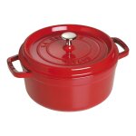 Cocotte ronde 24 cm staub fonte cerise 142666