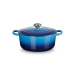 Cocotte ronde 26 cm azur 162369