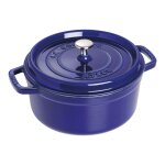 Cocotte ronde 26 cm bleu intense 142403
