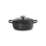 Cocotte ronde basse 24 cm noir mat 162210
