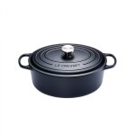 Cocotte signature en fonte émaillée ovale 27 cm noir mat 162083 Cocotte signature en fonte émaillée ovale 27 cm noir mat 162083