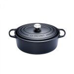 Cocotte signature en fonte maille ovale 29 cm noir mat 162098
