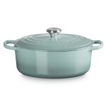 Cocotte signature en fonte maille ovale 29 cm sea salt 162607