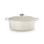 Cocotte signature en fonte émaillée ovale 31 cm meringue 162996 Cocotte signature en fonte émaillée ovale 31 cm meringue 162996