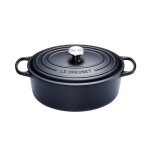 Cocotte signature en fonte émaillée ovale 31 cm noir mat 162113 Cocotte signature en fonte émaillée ovale 31 cm noir mat 162113