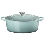 Cocotte signature en fonte maille ovale 31 cm sea salt 162608