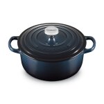 Cocotte signature en fonte maille rond 20 cm nuit 162894