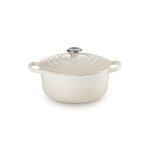 Cocotte signature en fonte émaillée ronde 22 cm meringue 162992 Cocotte signature en fonte émaillée ronde 22 cm meringue 162992