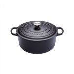 Cocotte signature en fonte maille ronde 24 cm noir mat 162032