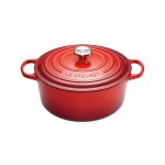 Cocotte signature en fonte maille ronde 26 cm cerise 162049