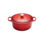 Cocotte signature en fonte maille ronde 20 cm cerise 162013