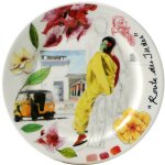 Coffret de 2 assiettes  mignardises en faence route des indes 750153
