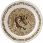 Coffret de 2 assiettes  mignardises en faence chevaux du vent 750407