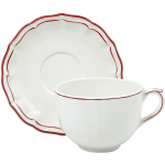 Coffret de 2 tasses & soucoupes café filet rouge 752067 Coffret de 2 tasses & soucoupes café filet rouge 752067