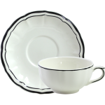 Coffret de 2 tasses & soucoupes d�jeuner filet manganese 751718