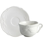 Coffret de 2 tasses & soucoupes djeuner rocaille blanc 752949