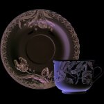 Coffret de 2 tasses & soucoupes th tulipes noires 753111