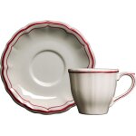 Coffret de 2 tasses & soucoupes th us filet rouge 752078