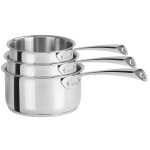 Coffret de 3 casseroles 16  20 cm inox casteline fixe 126828