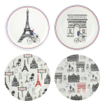 Coffret de 4 assiettes canaps assorties ca c'est paris 750783