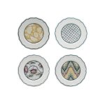 Coffret de 4 assiettes canaps assorties dominote 751304