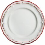 Coffret de 4 assiettes canapés filet rouge 753584 Coffret de 4 assiettes canapés filet rouge 753584