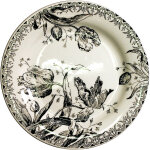 Coffret de 4 assiettes canaps tulipes noires 753096
