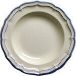 Coffret de 4 assiettes creuses filet bleu 753349
