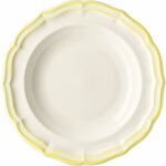 Coffret de 4 assiettes creuses filet citron 753465
