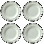 Coffret de 4 assiettes creuses filet manganese 753573