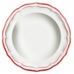 Coffret de 4 assiettes creuses filet rouge 753585