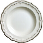Coffret de 4 assiettes creuses filet taupe 753590