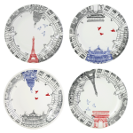 Coffret de 4 assiettes dessert assorties ca c'est paris 750778 Coffret de 4 assiettes dessert assorties ca c'est paris 750778